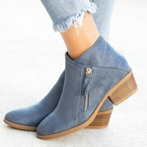 Bottines en cuir pour femmes – Josiane - Cheneris