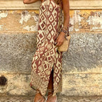 Robe maxi avec imprimé géométrique - Amelia - Cheneris