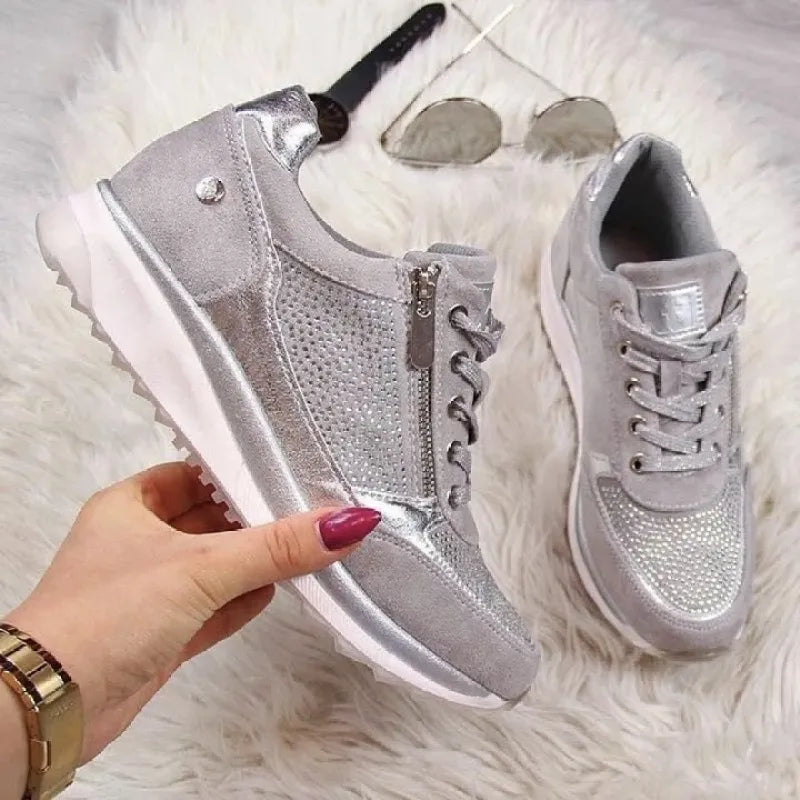 Dames sneakers met dikke hak – Lucienne 