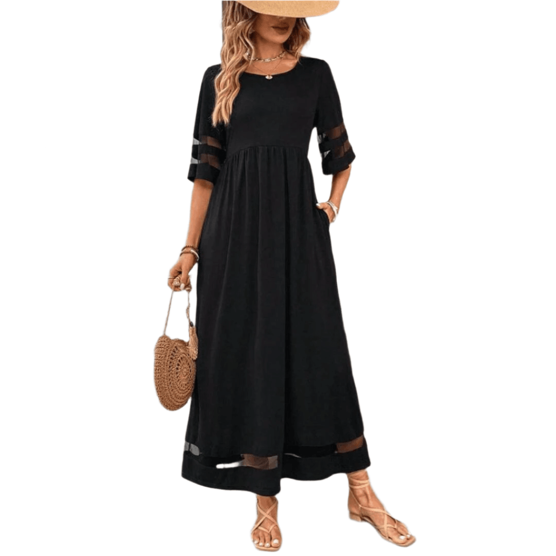 Robe Midi pour une Élégance Sans Effort - Aubrey - Cheneris