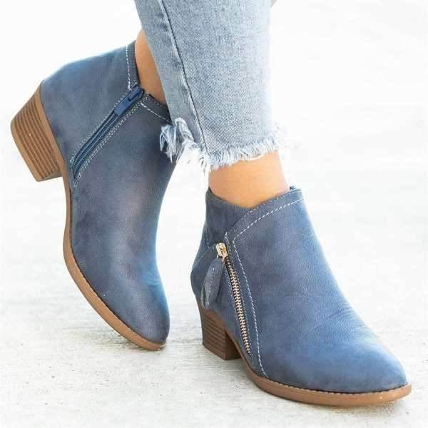 Bottines en cuir pour femmes – Josiane - Cheneris