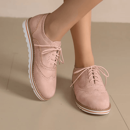 Chaussures en cuir à lacets pour femmes – Claire - Cheneris