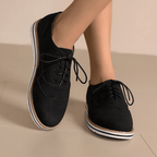 Chaussures en cuir à lacets pour femmes – Claire - Cheneris