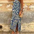 Robe maxi avec imprimé géométrique - Amelia - Cheneris