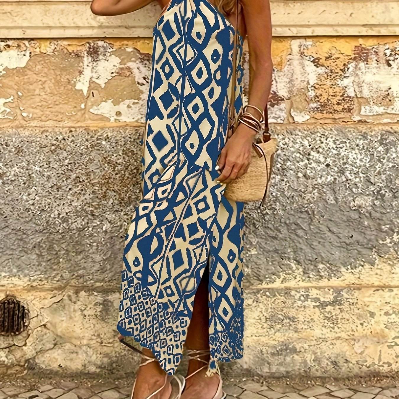 Robe maxi avec imprimé géométrique - Amelia - Cheneris