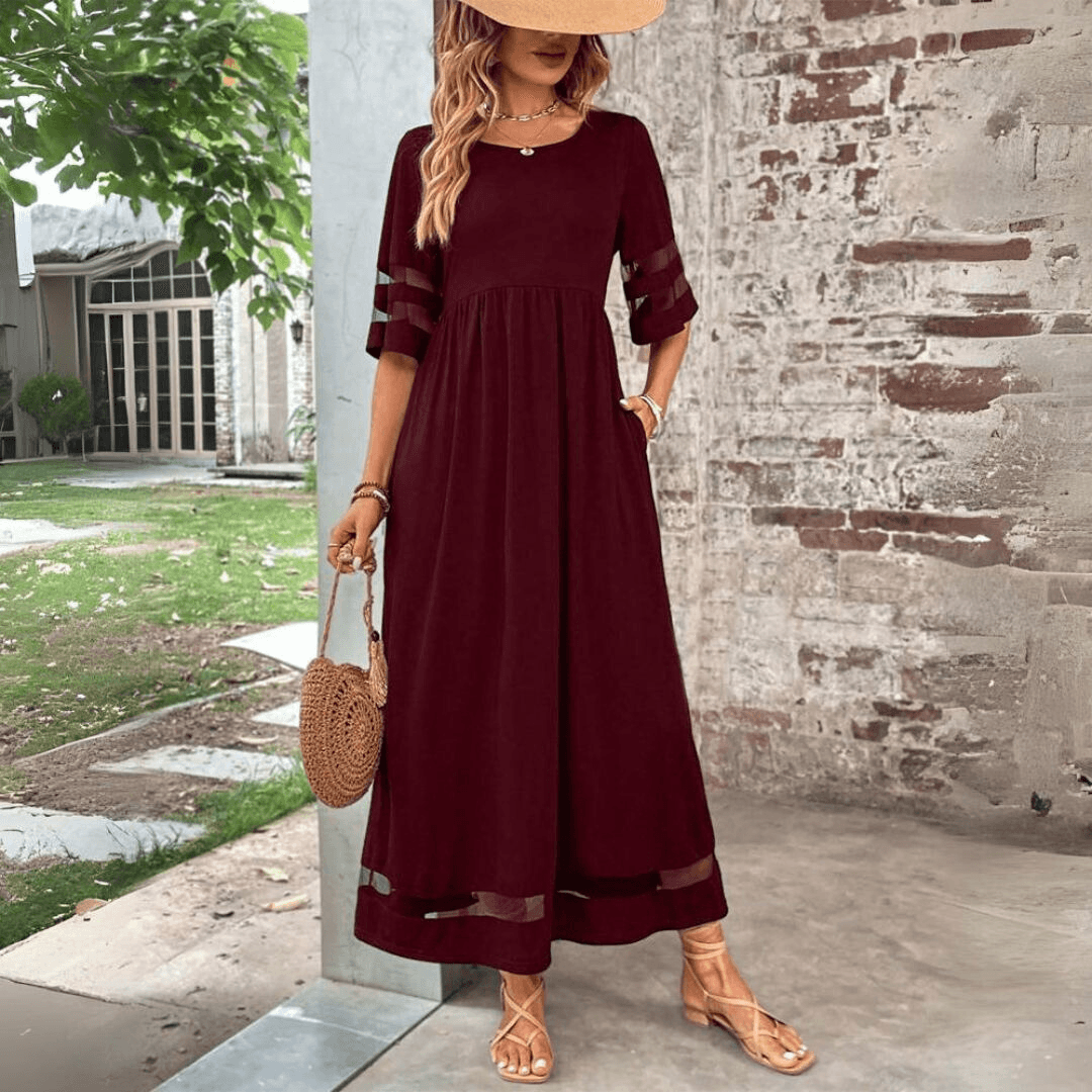 Robe Midi pour une Élégance Sans Effort - Aubrey - Cheneris