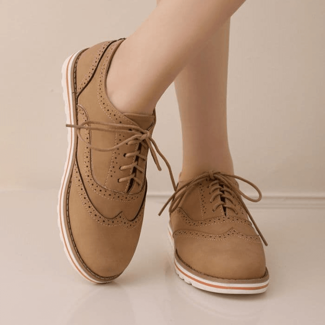 Chaussures en cuir à lacets pour femmes – Claire - Cheneris