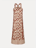 Robe maxi avec imprimé géométrique - Amelia - Cheneris
