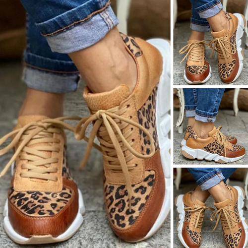 Baskets orthopédiques à imprimé léopard – Louna