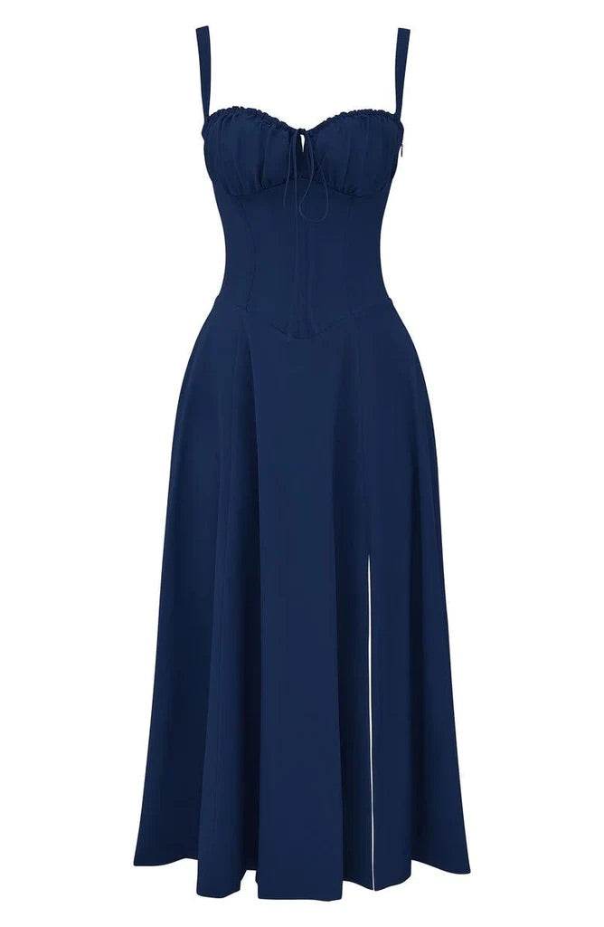 Robe florale avec galbe à la taille - Blommig - Cheneris