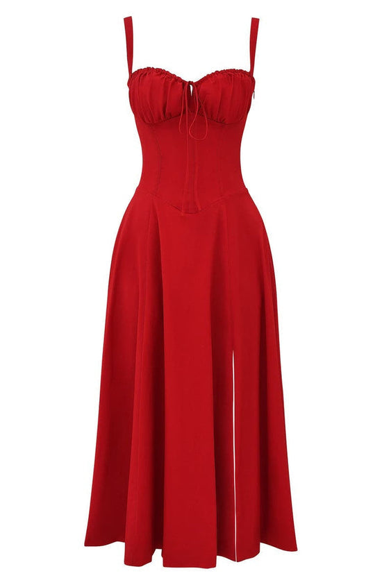 Robe florale avec galbe à la taille - Blommig