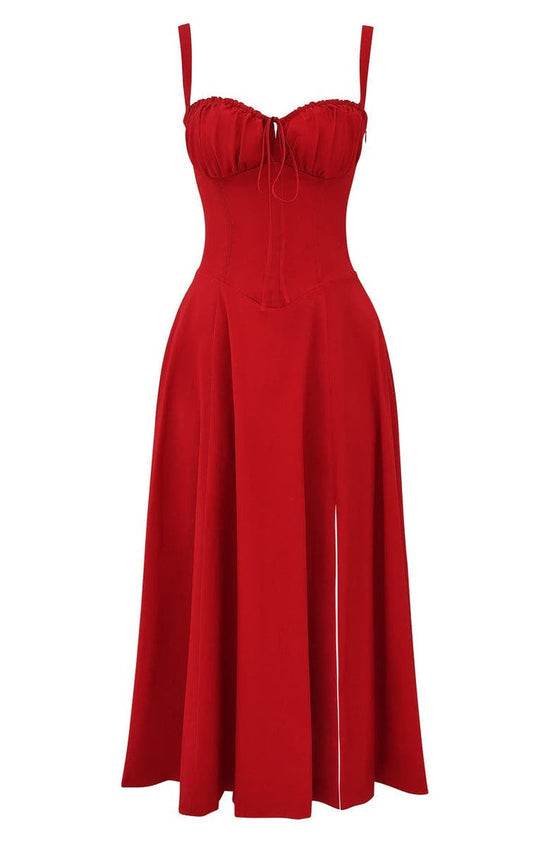 Robe florale avec galbe à la taille - Blommig - Cheneris