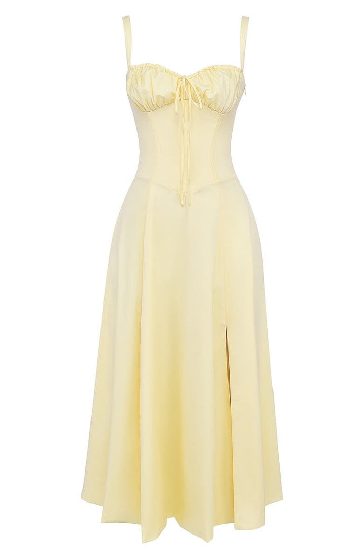 Robe florale avec galbe à la taille - Blommig