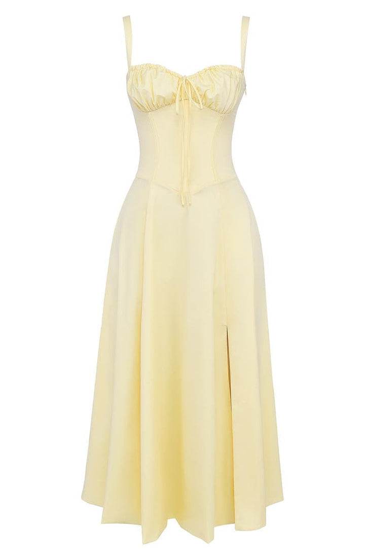 Robe florale avec galbe à la taille - Blommig - Cheneris