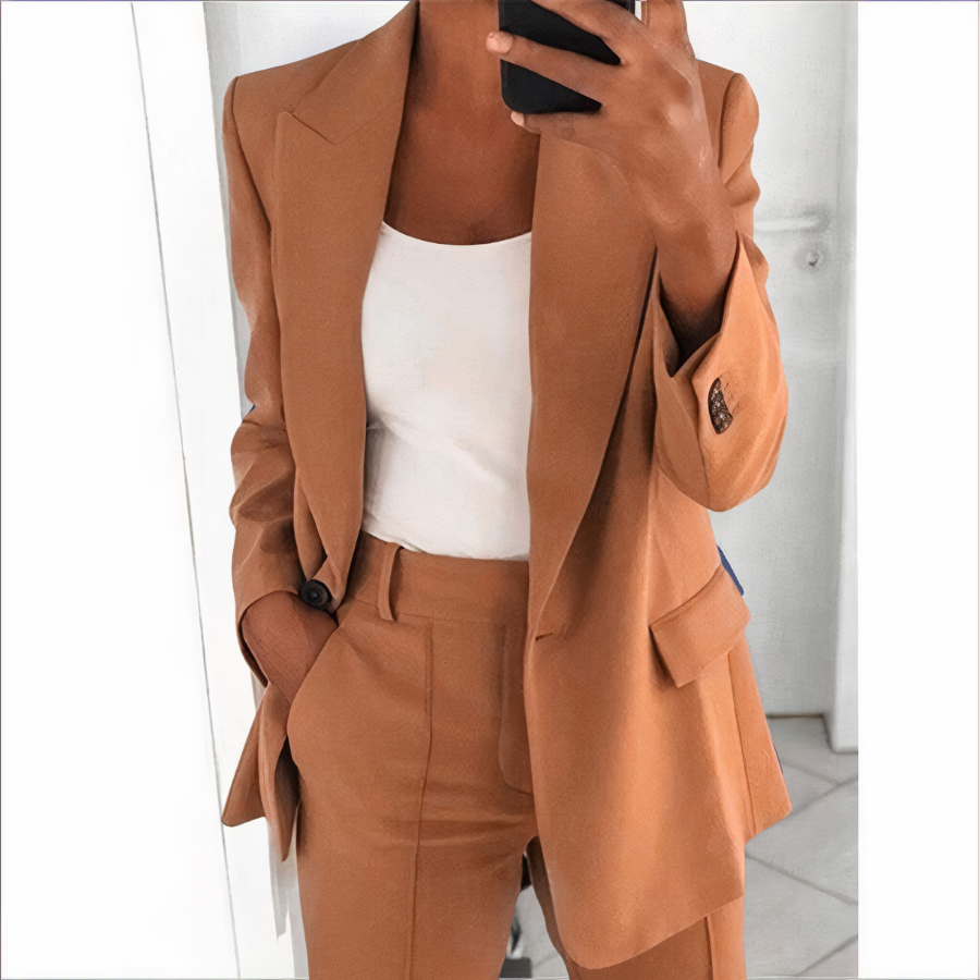 Blazer avec pantalon pour femmes - confortable et aéré