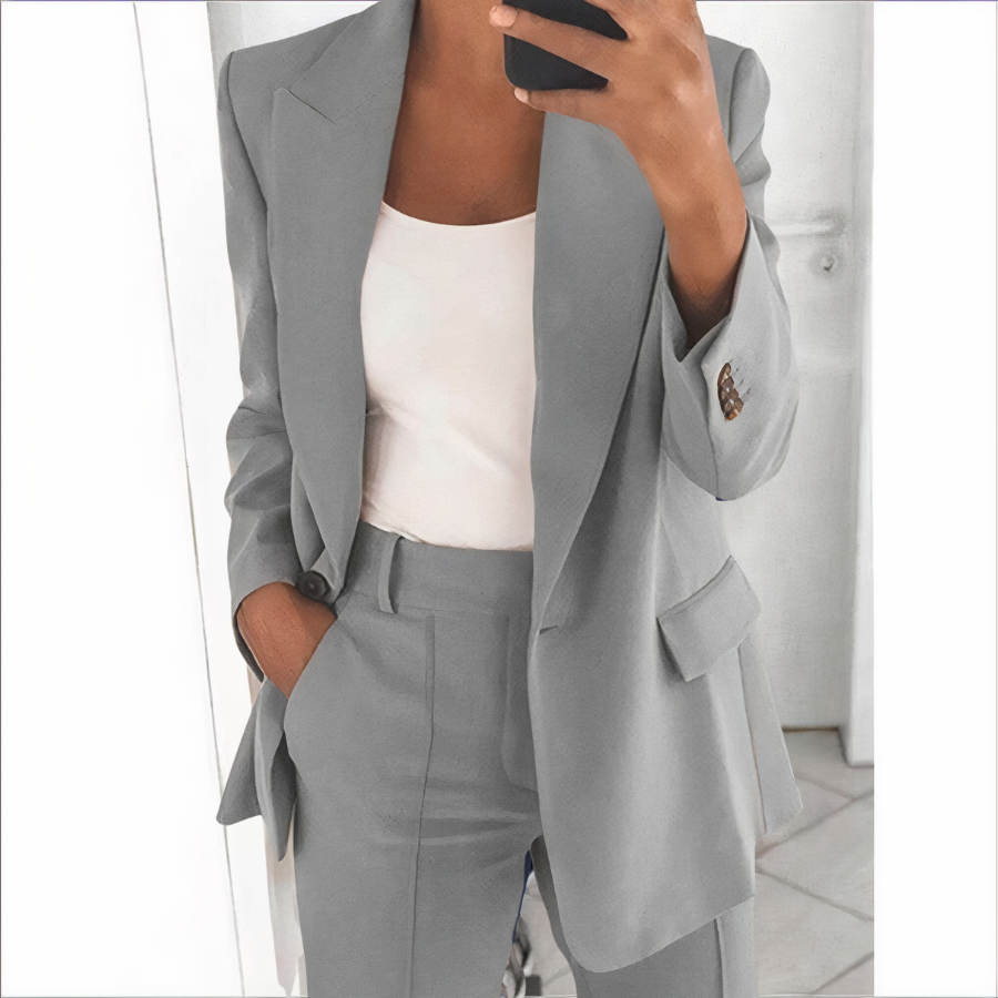 Blazer avec pantalon pour femmes - confortable et aéré