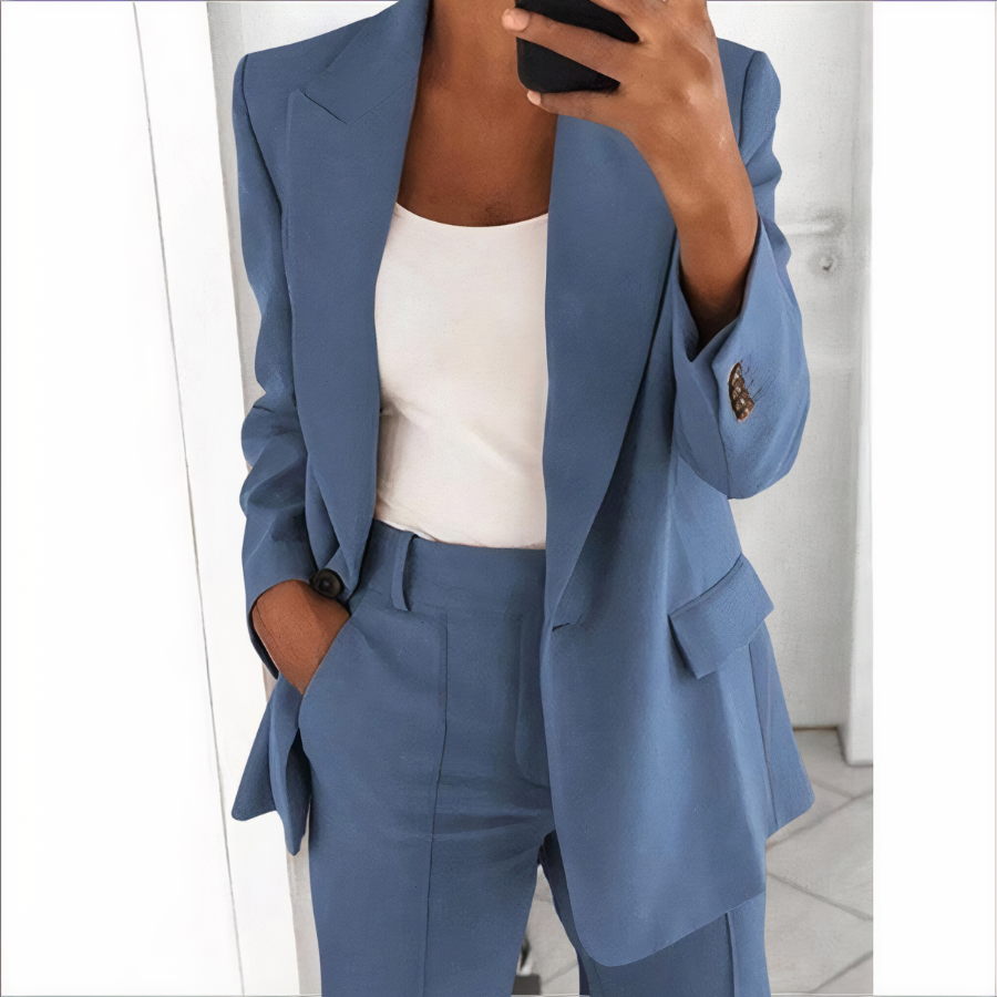 Blazer avec pantalon pour femmes - confortable et aéré
