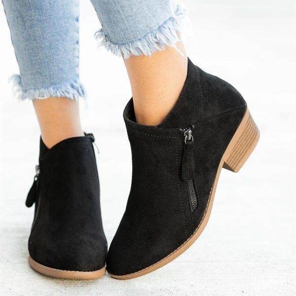 Bottines en cuir pour femmes – Josiane - Cheneris