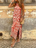 Robe maxi avec imprimé géométrique - Amelia - Cheneris