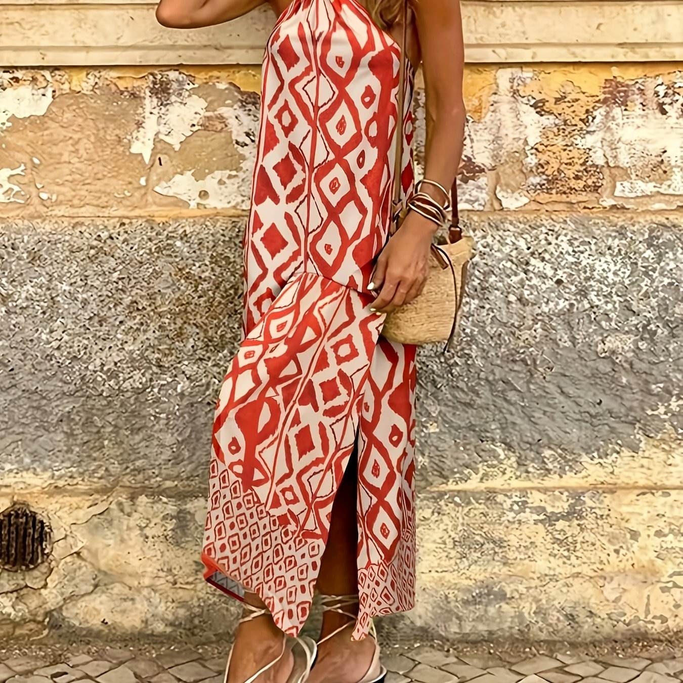 Robe maxi avec imprimé géométrique - Amelia - Cheneris