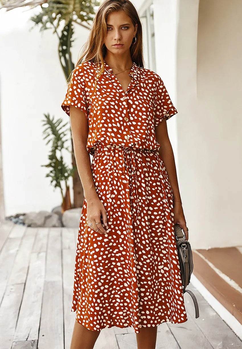 Robe d'été imprimée | Aérienne et confortable - Cheneris