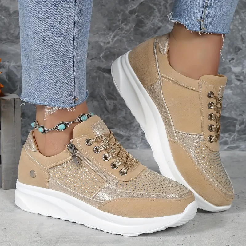 Dames sneakers met dikke hak – Lucienne 