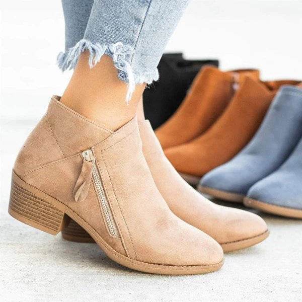 Bottines en cuir pour femmes – Josiane - Cheneris