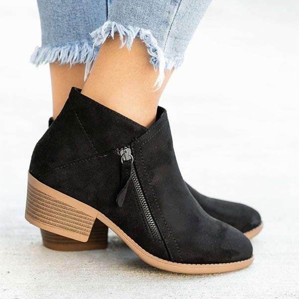 Bottines en cuir pour femmes – Josiane - Cheneris