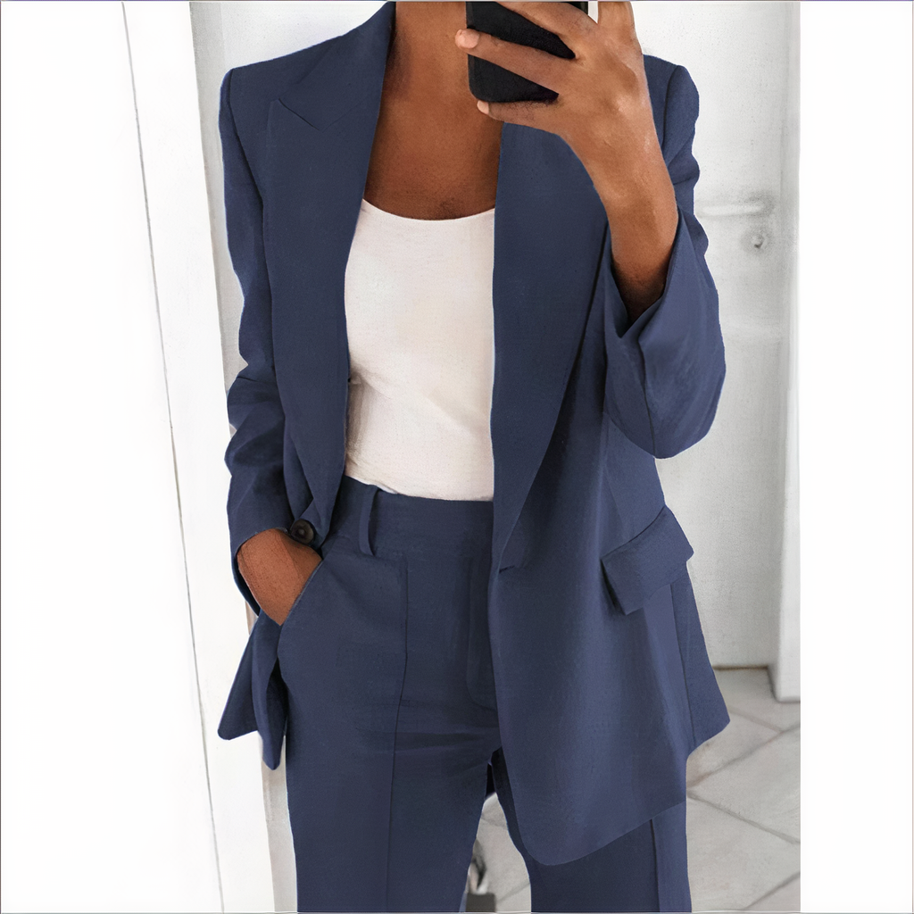 Blazer avec pantalon pour femmes - confortable et aéré